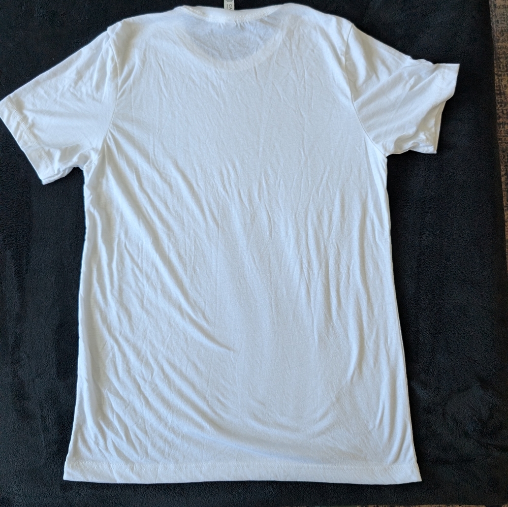 Lightweight White Basic Short Sleeve T-Shirt Neutral Minimal Beach Thin Size M - Picture 3 of 8